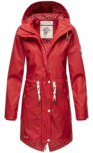 Navahoo Tropical Stormoo Anorak para mujer, de entretiempo, parka funcional, impermeable, varias tallas Rojo S