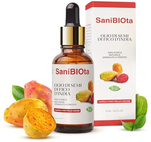 Huile de Pépins de Figue de Barbarie Bio – 15 ml – 100% Pure & Pressée à Froid – Soin Visage, Cheveux & Corps – Anti-âge, Régénérante & Antioxydante