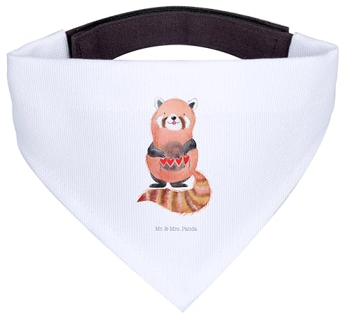 Mr. & Mrs. Panda Hundehalstuch M Roter Panda - Geschenk, Halstuch, Liebling, Rot, Mittel, Hunde, Lustige Sprüche, Herz, Lieblingsmensch, Liebe, Mittelgroße, Tuch