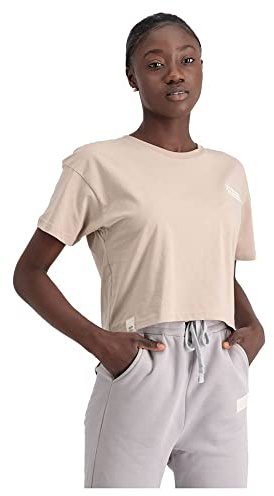 Alpha Industries Organics Cropped OS T T-shirt för damer Organic Beige