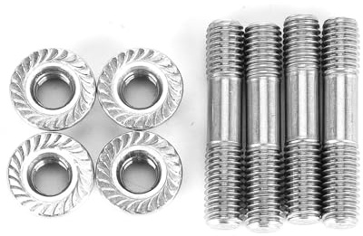 4 Stück Stehbolzenmuttern für die Auto-Abgasanlage, M8x1,25 42 Mm/1,65 Zoll T25 T28 Auspuff-Stehbolzensatz, Edelstahl, Langlebige Konstruktion
