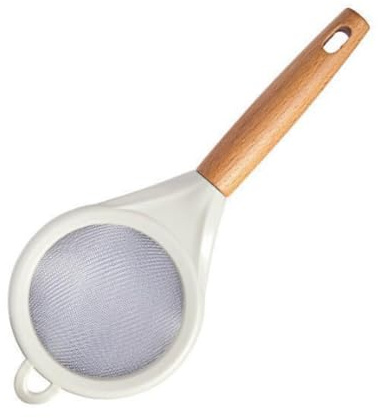 ARFUKA Small Fine Mesh Strainer with Wooden Handle - Stainless Steel Sieve for Tea/Coffee/Juice/Cocktail, Food Colander for Kitchen Baking, Easy-Clean Mesh Filter