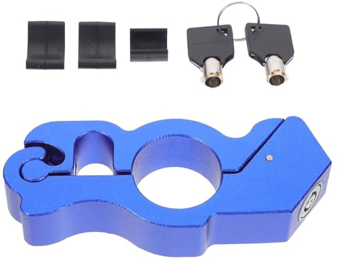 Lenkerschloss 1 Set Motorradschlösser Anti-Diebstahl Tragbares Motorradbremsschloss Aluminiumlegierung Motorradlenkerschloss für Motorräder Fahrrad Roller