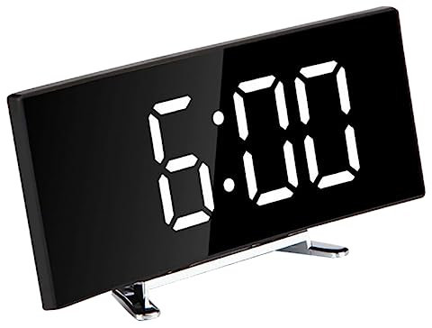 Zerodeko Spiegel Wecker die Büroeinrichtung Kinder dekor led Armbanduhr standuhr Kinderwecker Bürodekoration elektronische Uhr stumm Desktop dekorative Uhr Haushalt Radio