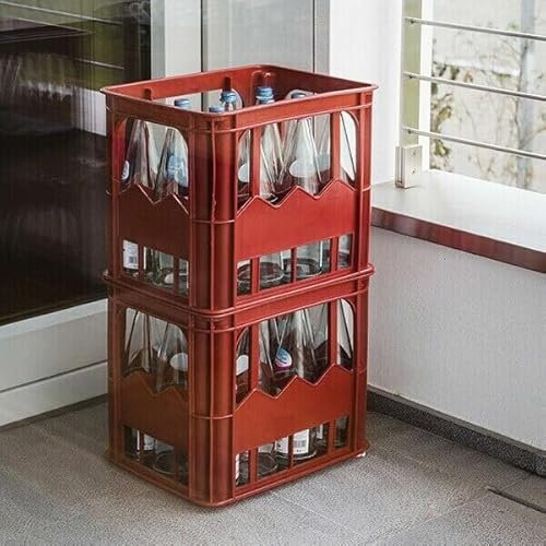 mille idee 2X CASSETTA PORTA BOTTIGLIA BOTTIGLIE IMPILABILE SOPRAPPONIBILI 12 Posti40X30X35