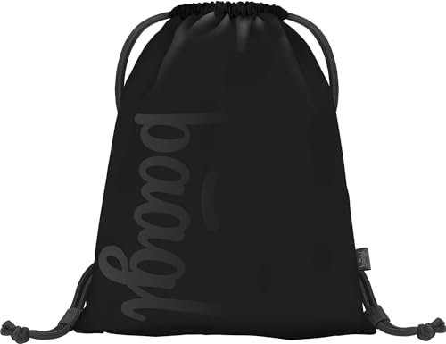 Baagl Turnbeutel für Jungen, wasserdichte Schuhbeutel für Kinder, Schule und Kindergarten Sportbeutel für Junge, Sportrucksack, Gymsack (Antracit)