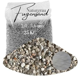 25 kg Fugensand Einkehrsand Quarzsand hellgrau 2,0-5,6 mm für enge Fugen trocken