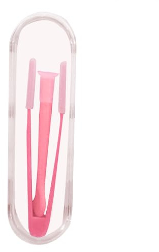 MYSUNBAR 2-in-1 Contact Lens Set: Tweezers, Teat, Remover & Inserts Made of Silicone with Red Storage Case - Comfortable, multicoloured, Pocket organiser