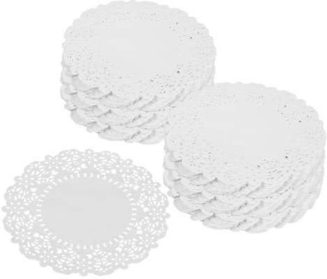 JEWEDECO 140stücke Teiliges Runde Papierdeckchen Für Desserts Und Snacks Tischsets Elegante Spitzenmatten Für Hochzeiten Geburtstagsfeiern Und Festlichkeiten