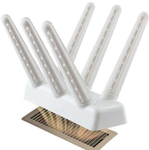 Dunkive Séchoir à chaussures pour gants, bottes, chapeaux, chaussettes et plus encore, 30,5 x 10,2 cm, moufles écologiques et séchoir à bottes avec 6 orifices d'aération individuels pour un séchage