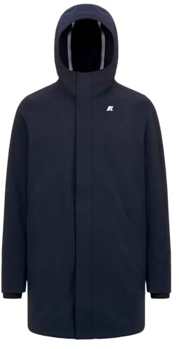 K-Way Giubbotto Lungo uomo, modello MARLYN BONDED realizzato in poliestere, dal Fit Regular, colore Blu