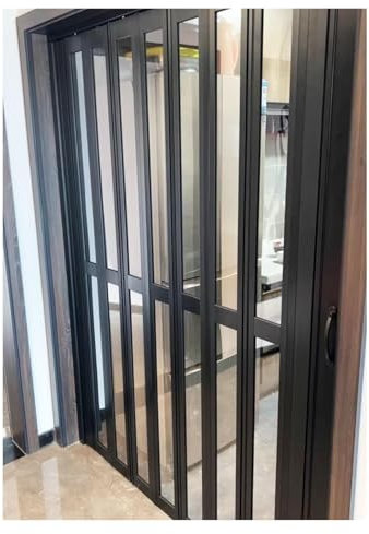 Sliding Accordion Doors Interior, 24 30 32 36 48 52 60 72 80 Inch Wide Multifold Internal Folding Concertina Door Room Divider For Closet/Doorway/Kitchen/Bathroom/Bedroom/Living Room(44x80in(112x203cm
