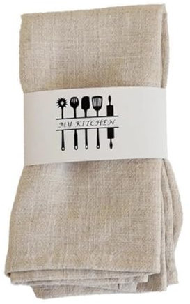 SYSUII 8 Stück Stoffservietten Baumwolle Musselin Servietten Stoff Tischservietten 40x40 cm Wiederverwendbare Hochzeitsservietten für Partys Hochzeit Geburtstag Cafe Restaurant Küche-Beige Grau