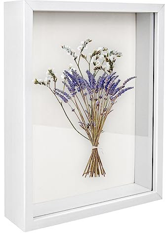 YHNDECO 3D Bilderrahmen 27x22cm Bilderrahmen tief Holzobjekt Rahmen zum 3D Füllen Bilderrahmen Tiefe Box mit Acrylplatte für Wandbehang oder Desktop Familienerinnerungsgeschenke