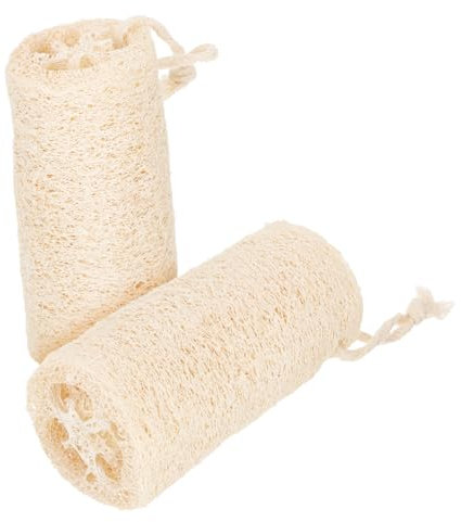 MUSISALY 2pcs Natural Loofah Kitchen Cleaning Sponges Loofah Scrubber for Dishes Strong Water Absorption and Gentle Care for Home Use