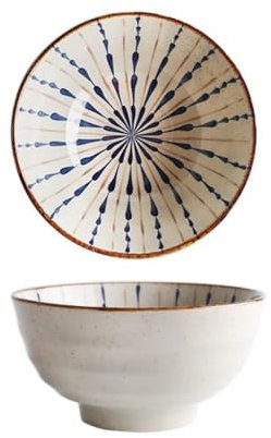 NEBE Ciotole Cucina Semplice Grande Ciotola For Zuppa In Ceramica, Ciotola For Noodle, Ciotola Creativa For Mangiare Noodle, Ciotola For Ramen Scodella Colazione(B)