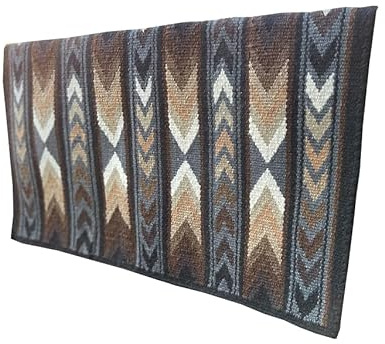 Western Show Schabracke/Decke für Pferde – handgefertigte Schabracke aus Wolle mit neuseeländischem Design, regulär dick, langlebig & bequem für Reiten A19