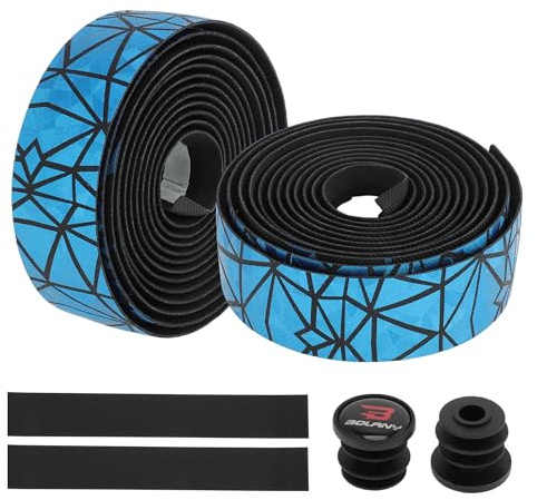 BULLSPANN Stoßdämpfendes Lenkerband Blau 1 Set Für Fahrrad PU