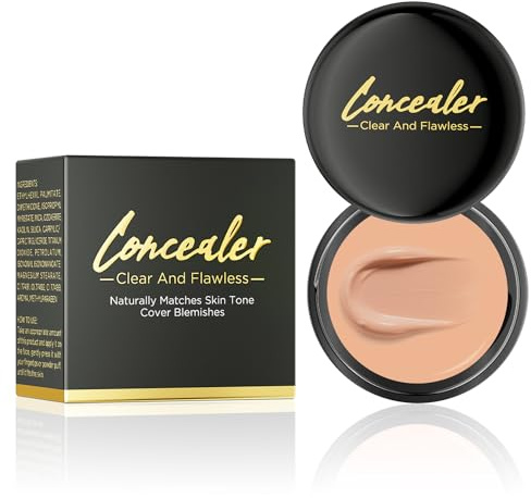 Correcteur imperméable à l'eau | couvre les taches de rousseur | les cernes sombres et les cicatrices d'acné | anti-cernes longue durée | fond de teint impeccable (Peau profonde)