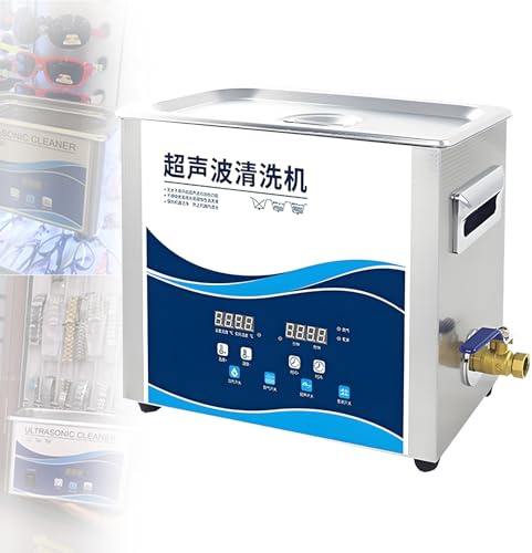 EpyGnom Ultra Sonic Cleaner 304 Stainless Steel Professional Ultrasonic Cleaner Machine Ultrasound Cleaner with Digital Timer & Heater for Jewellery Dentures Carburetors Coins Cleaning 306-6.5L