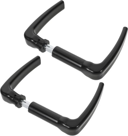 SEWACC Handles for DIY Installation 2pcs Garden Black Gate Iron with Locking Pin Design and Effortless Installation Stylish European Style Handles for Outdoor Gates and Garden Doors