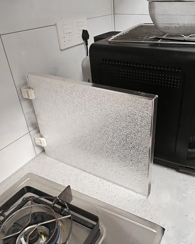 Plaque Anti Chaleur Four Frigo Panneau Protection Thermique Cuisinière Four Réfrigérateur - Panneau Protection Thermique Magnétique/Adhésif/Fixation Par Supports Panneau D'isolation(50x55cm/20x22in)