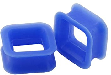 Hoisy Tunnel Plug Ohr 4mm(6G) 2er Set, Quadrat Ohrstecker Tunnel, Silikon Ear Plugs Set Weiß
