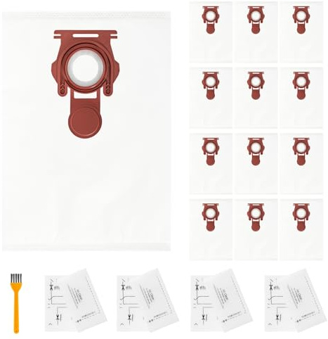 12x dammsugarpåsar för Miele Guard S1/L1/M1 dammsugare, reservdammsugarpåsar med motorskyddsfilter, kompatibla med Miele Guard S1 L1 M1 dammsugarpåsar