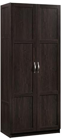 Sauder Storage Cabinet/ Pantry cabinets, 29.61  x D: 16.02  x H: 71.50, Cinnamon Cherry finish