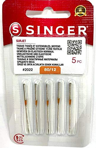 Singer 5 original overlock (Ultralock 14SH) symaskinsnålar 2022 styrka 80/11