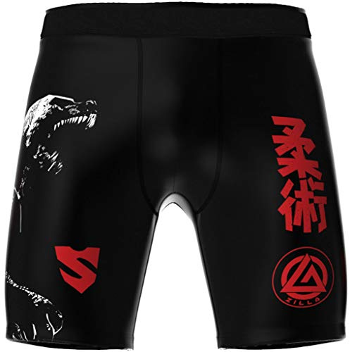 SMMASH Zilla Professionell Shorts Vale Tudo Herr, Perfekt för BJJ, Krav Maga, MMA, Boxshorts, Grappling, Mix Kampsport, Andas och Lätt, Antibakteriellt Material, Tillverkad i EU (M)