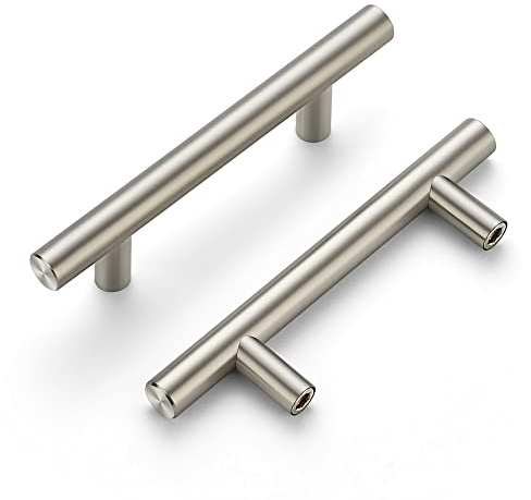 Ravinte 30 Pack | 5'' Cabinet Pulls Satin Nickel Stainless Steel Kitchen Drawer Pulls Cupboard Pulls Brushed Nickel Cabinet Handles 5”Length with 3” Hole Center