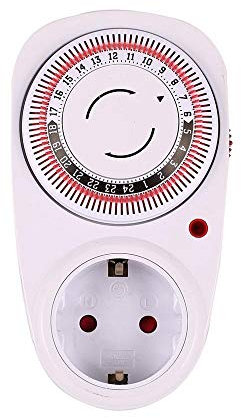 Minuteurs 24 Heures Minuteur EU/US/UK Plug en mécanique Grounded programmable Smart Switch Countdown Commutateur Prise d'intérieur Alimentation Arrêt automatique Minuteurs (Color : EU)