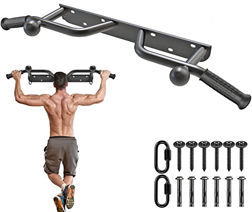 Kipika Klimmzugstangen Klimmzugstange Wandmontage Heimturnhalle Pull Up Bar, klimmzugstange Türrahmen für diverse Kraftsport Übungen geeignet, klimmzugstange türrahmenl belastbar bis zu 200 Kg