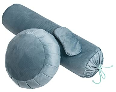 Sensory Owl Yoga Set Zafu Meditation Cushion Bolster Eye Pillow Filled With Buckwheat Hulls Meditation Set Yoga Kit Soft Velvet Mint Moon
