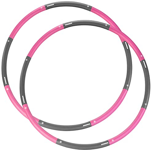 PEARL Sports Massage-Hula-Hoops: 2er-Set Hula-Hoop-Reifen, Schaumstoff-Ummantelung, bis 1,8kg, Ø 98cm (Hula-Hoops-Bauchtrainer, Sport-Hula-Hoop-Reifen)