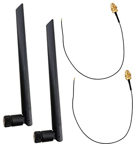 QAREQU 6dBi Wireless LAN Antenna RP-SMA MHF4 Extension Cable for M.2 NGFF WiFi Network Card