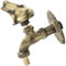 AERZETIX - C62116 - Cannella di parete rubinetto del lavandino 1/2'' Rana con maniglia decorativo retrò antico - fontana bagno vintage giardino - in ottone invecchiato
