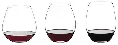 RIEDEL The Key to Wine - Juego de 3 copas de vino tinto, hechas a máquina