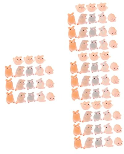 Zerodeko 72stücke Resin Schweinchen Figuren Teiliges Für Dekoration Detailreiche Miniatur Schwein Statues Kreative Bastelideen Für Und Partydeko