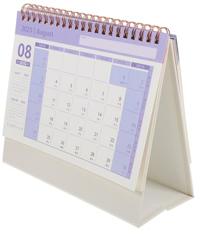 VILLFUL Schreibtischkalenderständer Stehender Schreibtischkalender Für Büro Und Zuhause Monatlicher Dekorativer Kalender