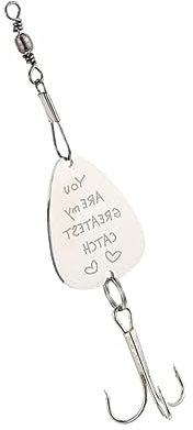 CORHAD Eleganter Angelhaken Schlüsselanhänger You Are My Greatest Catch Aus Langlebigem Material Praktisches Geschenk Für Angler Mit Stabilem Ring Zum Befestigen An Rucksack Oder Tasche