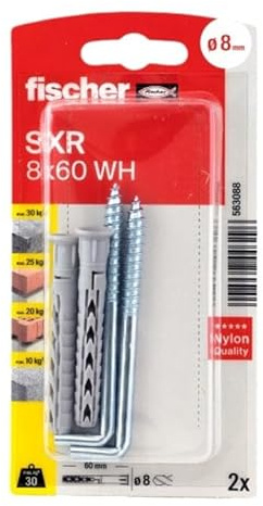 fischer Langschaftdübel SXR 8x60 WH K NV 5 Stk