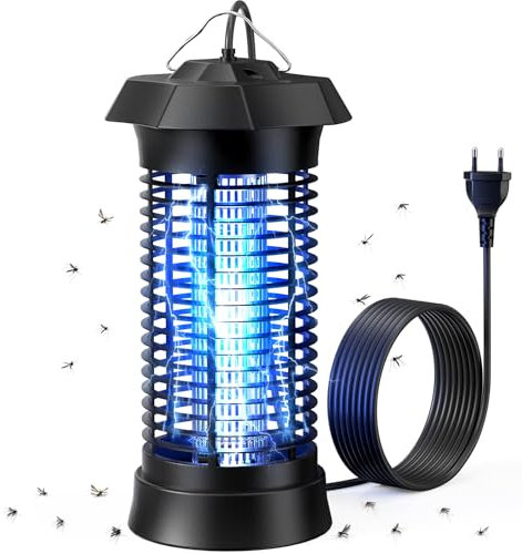 NIIYOCA Insektenvernichter Elektrisch 6W UV-Lampe Insekten & Mückenabwehr Outdoor für Garten - Insektenvernichter gegen Fliegen, Motten, Fluginsekten