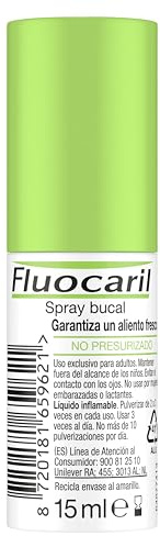 FLUOCARIL Spray Bucal, 15 ml, con aroma a menta para un aliento fresco y duradero