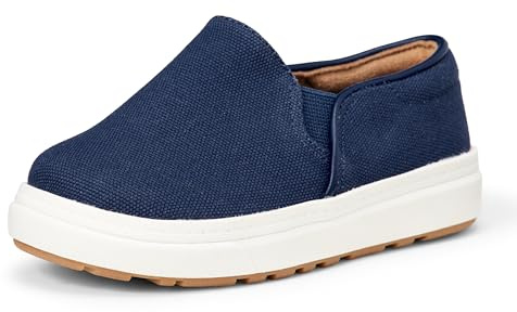 Amazon Essentials Sneaker Slip-On Unisex Bambini e Ragazzi, Bluette Tela, 32 EU