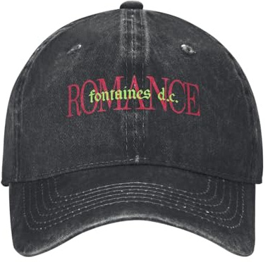YEGTQAON Vintage et Classique Romance Fontaines D.C. Casquettes de Baseball Vintage en détresse lavéeSnapback Cap Unisexe Style Extérieur Été Fit Chapeaux Casquette Confortable