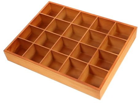 MOTHNUR Organizer in Legno Con Scomparti Rettangolari Vassoio Porta Profumi e Gioielli Scatola Contenitore Multiuso Per Chiavi e Articoli Personali Per Camera e Ufficio