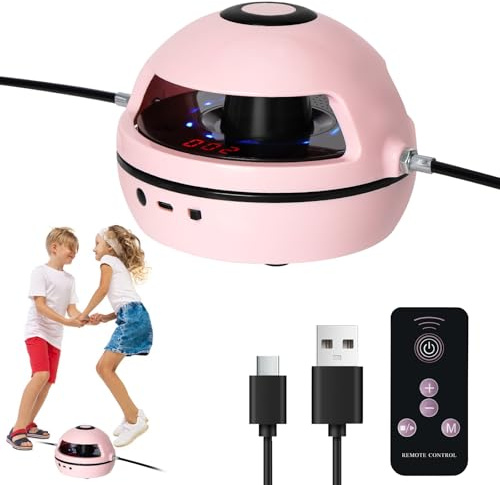 Corde à Sauter Électronique, Machine à Corde à Sauter avec Télécommande | avec 10 Niveaux de Vitesse, Compteur à Affichage LED, Musique Bluetooth, Appareil D'entraînement pour Enfants et Adultes