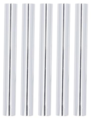 Yosoo Health Gear Heißprägefolienpapier, Premium-PU-PET-Folienrolle für Heimwerkerarbeiten, 5 Rollen X 15 Cm Gold für Drucker und Laminiermaschinen (SILVER)